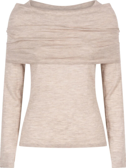 Max Mara Dame Strikkevarer Beige M,