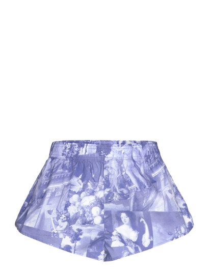 Monki Pyjamas Poplin Shorts - Blue - XXS