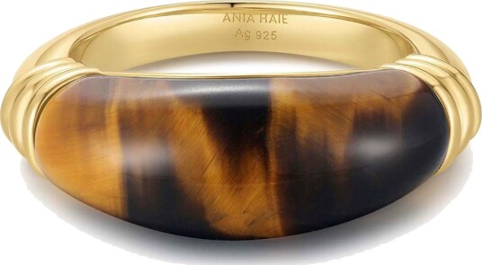 Ania Haie ANIA HAIE GOLD TIGER EYE STATEMENT RING 58