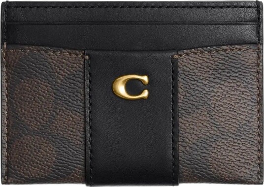 Coach Essential Card Case - B4/WALNUT BLACK - One Size