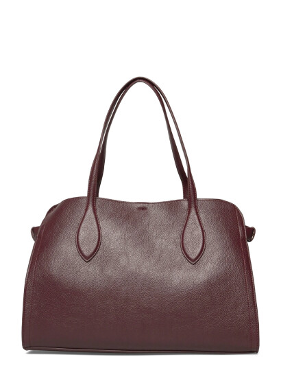 Mango Medium Bag With Pebbled Effect Leather - Burgundy - ONE SIZE Mango Medium Bag With Pebbled Effect Leather - Burgundy - ONE SIZE