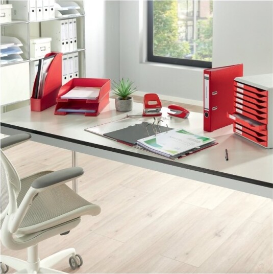 Leitz Plus Standard   Brevbakke   For A4 210 X 297 Mm   Rød Frost