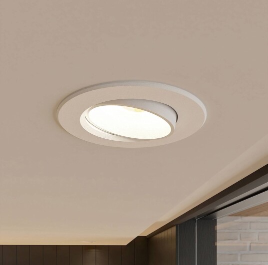 Prios LED innbyggingslampe Shima hvit 9W 3000K 2 enheter dimbar