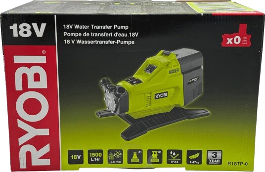 Ryobi One+ R18tp 0   Dirt Water Pump   Trådløs   Uten Batteri   18 V   Solo