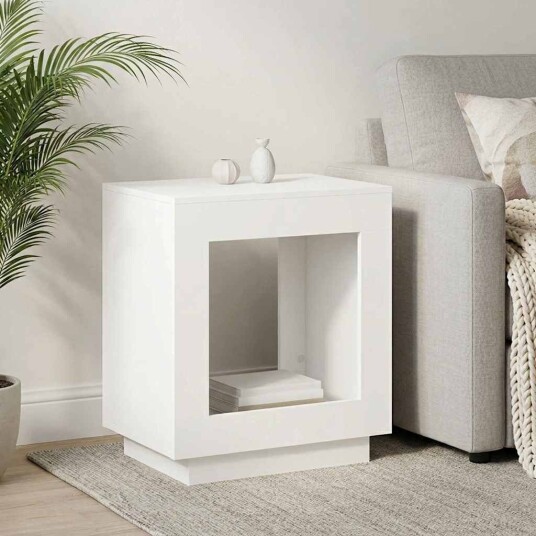vidaXL Sidetabell Hvit 60 x 40 x 65 cm Konstruert tre