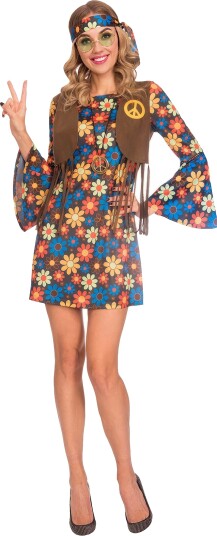 Riethmüller 60-talls Hippie Kvinne Kostyme Small 9905122