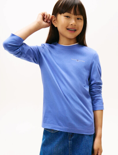 Tommy Hilfiger Mini Corp T-Shirt Ls Blue 140 Tommy Hilfiger Mini Corp T-Shirt Ls Blue 140