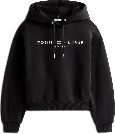 Tommy Hilfiger Corp Logo Mdrn Hoodie   Black   L