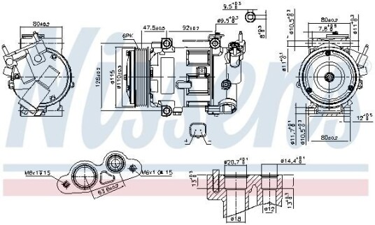 AC kompressor NISSENS 890606