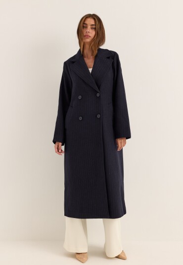 Bubbleroom Straight Wool Blend Coat