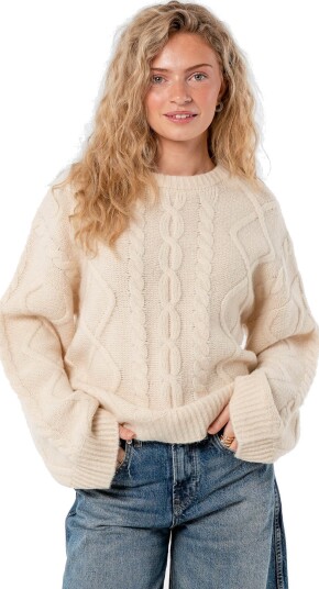 Løøv Magnolia Cable Sweater Hvit XS Løøv Magnolia Cable Sweater Hvit XS