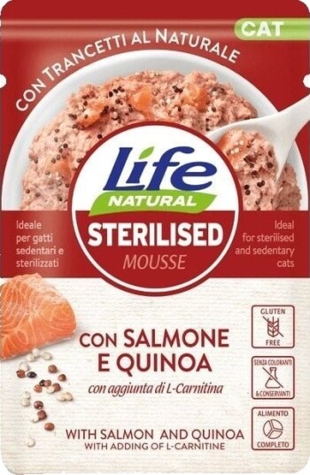 Life Cat Sterilised Laks Quinoa Våtfôr 70 G Life Cat Sterilised Laks Quinoa Våtfôr 70 G