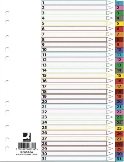 Q Connect Mylar Dividers A4 1 31 Kf00166