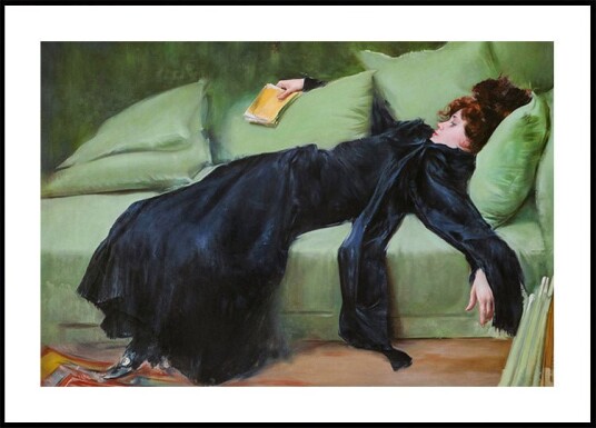 Decadent Young Woman After the Dance Plakat Plakat / 100x150cm