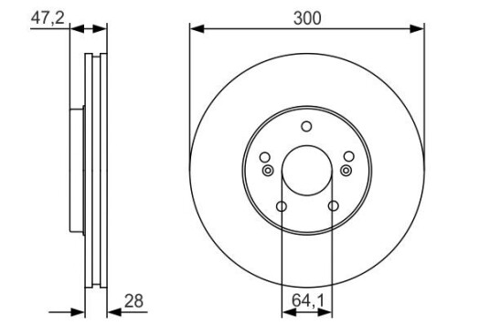 Bremseskive BOSCH 0 986 479 R47