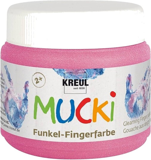 Mucki Fingermaling 150ml Vannbasert Metallisk Rose Mucki Fingermaling 150ml Vannbasert Metallisk Rose