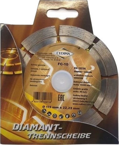 Diamant Skæreskive Diamond Segmentert 115 X 1,9