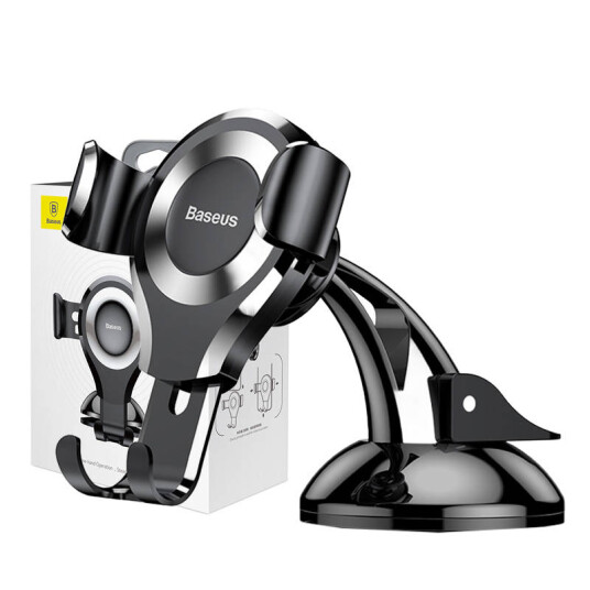 Baseus Suction Cup Gravity Car Mount - Mobilholder til Bil - Max Mobil: 63 x 88mm - Svart Baseus Suction Cup Gravity Car Mount - Mobilholder til Bil - Max Mobil: 63 x 88mm - Svart