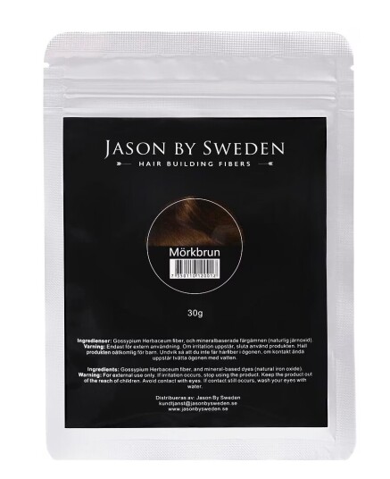 Jason By Sweden Refill Hårfibrer 30g Mørkebrun Jason By Sweden Refill Hårfibrer 30g Mørkebrun