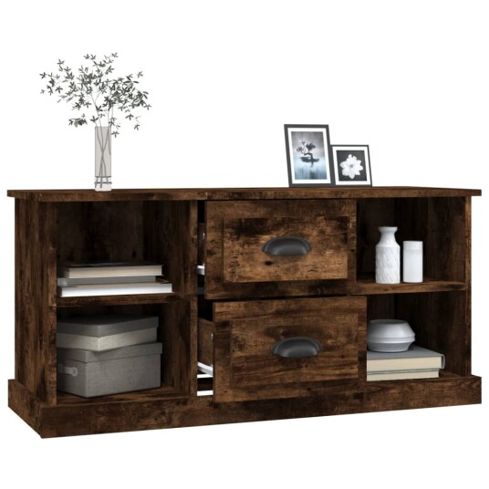 vidaXL TV-benk røkt eik 99,5x35,5x48 cm konstruert tre vidaXL TV-benk røkt eik 99,5x35,5x48 cm konstruert tre