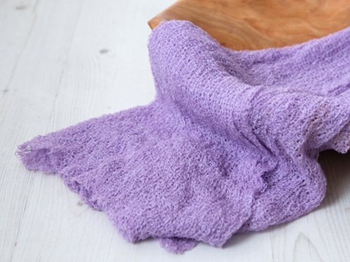 Sjal til nyfødtfotografering - Elastisk - Lavendel