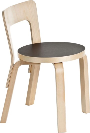 Artek N65 Barnestol Sort Linoleum