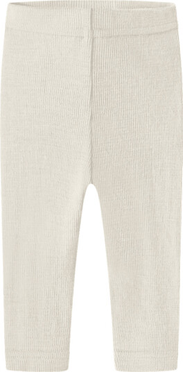 Lil' Atelier Nbnnalu Rib leggings i ull/modal Turtledove (86) 86