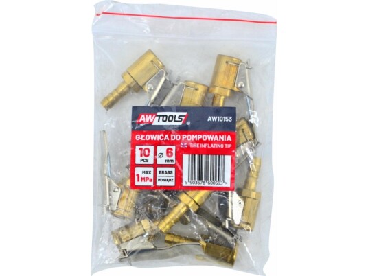 Aw Tools Awtools Pumpehode 6Mm / Messing 10 Stk. Aw10153 Aw Tools Awtools Pumpehode 6Mm / Messing 10 Stk. Aw10153
