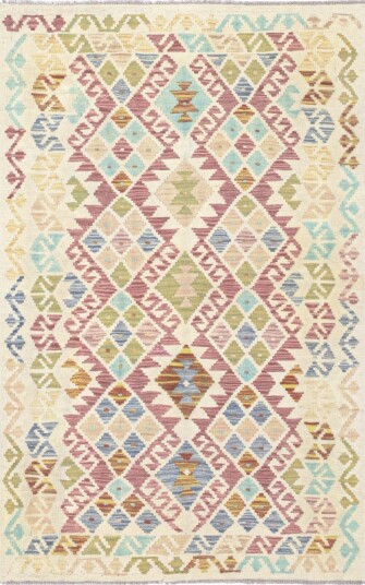 Orientalsk Teppe Vegi Kelim Hand Woven 99 x 155 cm Størrelse: 99 x 155 cm