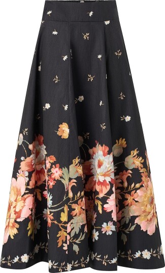 byTimo Maxi skjørt Taffeta Svart
