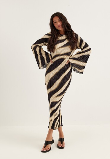 Bubbleroom Pleated Frill Dress