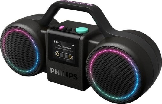 Philips Moving Sound The Roller Bluetooth-høyttaler Svart