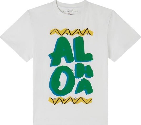 Stella McCartney Kids T skjorte   Hvit/Grønn m. Trykk   Stella McCartney Kids   8 år 128   T skjorte