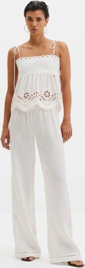 Malina Carrie Broderie Anglaise Top White 42