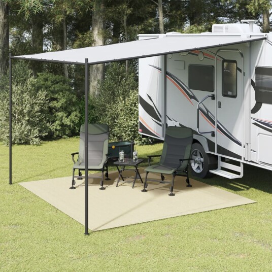 vidaXL Campingmatte kremhvit 4x3 m vidaXL Campingmatte kremhvit 4x3 m