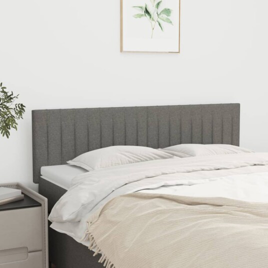 Hodegavler 2 stk mørkegrå 72x5x78/88 cm stoff