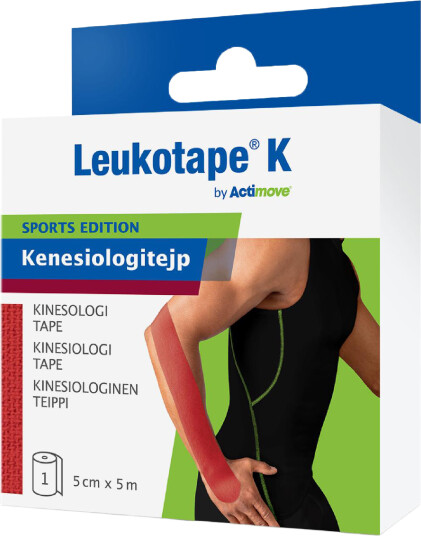 Actimove Sports Edition Leukotape K kinesiologitape rød 5 cm x 5 m 1 stk
