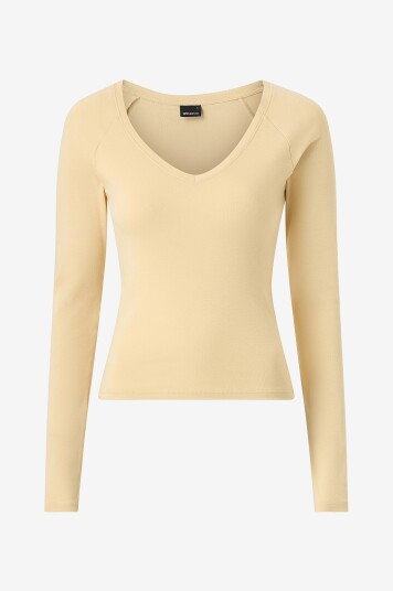 Gina Tricot   Topp V neck   Gul