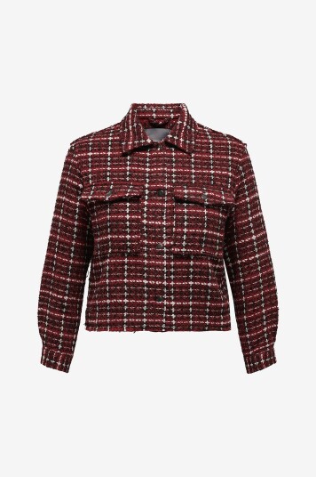 Only Carmakoma   Jakke carAriana Boucle Jacket   Rød