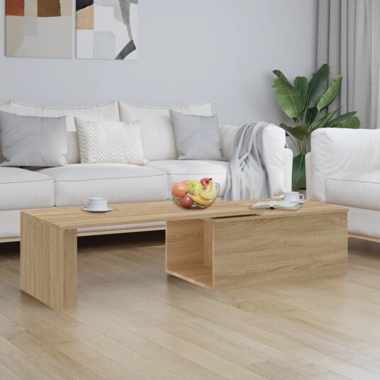 vidaXL Salongbord sonoma eik 150x50x35 cm sponplate vidaXL Salongbord sonoma eik 150x50x35 cm sponplate