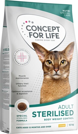 Concept For Life Tørrfôr Sterilised Cats Med Ny Kylling 10 kg