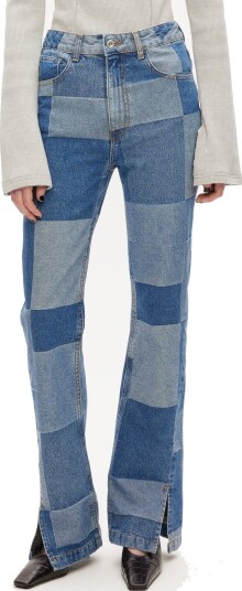 Les Coyotes De Paris Flare Patchwork Denim Blue 26 Les Coyotes De Paris Flare Patchwork Denim Blue 26