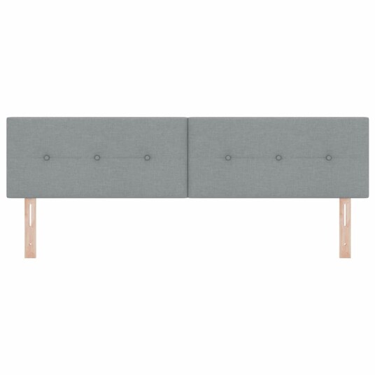 LED Hodegavl Med Knapper Lysegrå 90 cm Stoff