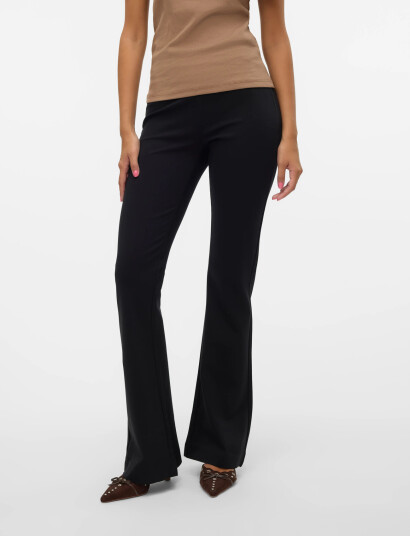 Vero Moda Vmkamma Mw Flared Jersey Pant Noos - Black - L x 32