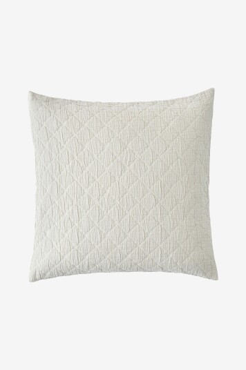 Ellos Home Putetrekk Thelma Check i bomull 50x50 cm Natur