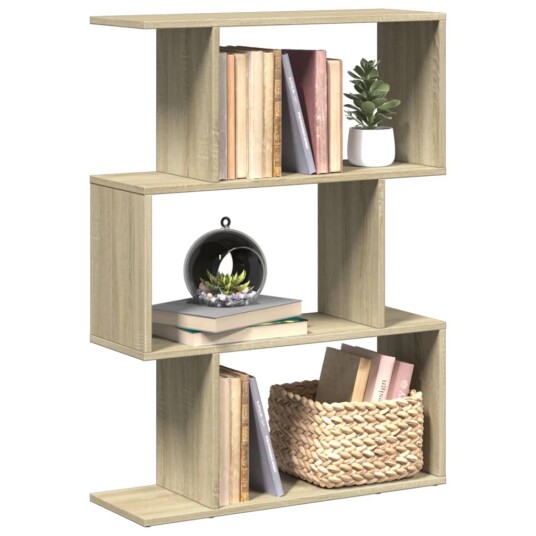 Romdeler bokhylle 3 lag sonoma eik 70x24x97 cm konstruert tre Romdeler bokhylle 3 lag sonoma eik 70x24x97 cm konstruert tre