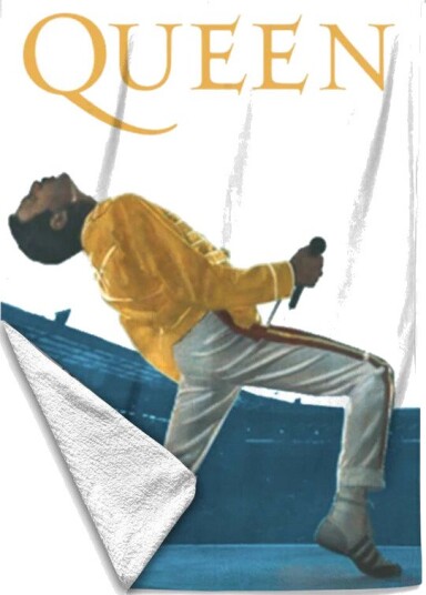 Rocksax Queen Live Aid Sherpa Fleece Throw 50 in x 60 in 78899323