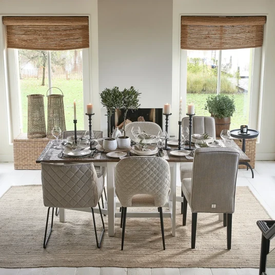 Riviera Maison Mr. Beekman Spisestol bouclé hvit