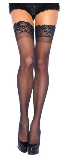 Leg Avenue Stockings Stay-Up Sheer Thigh Highs