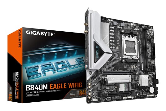 Gigabyte B840M EAGLE Hovedkort med Wi-Fi 6 for AMD Ryzen 9000, Socket AM5, Micro ATX